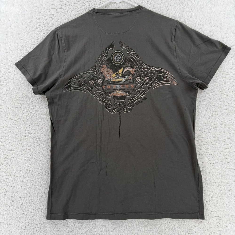 Crazy Shirts Shirt Mens Small Gray Hawaiian Manta Ray Graphic Tee T-Shirt